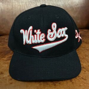 White Sox Black Flat Brim Snapback American Needle Baseball Cap